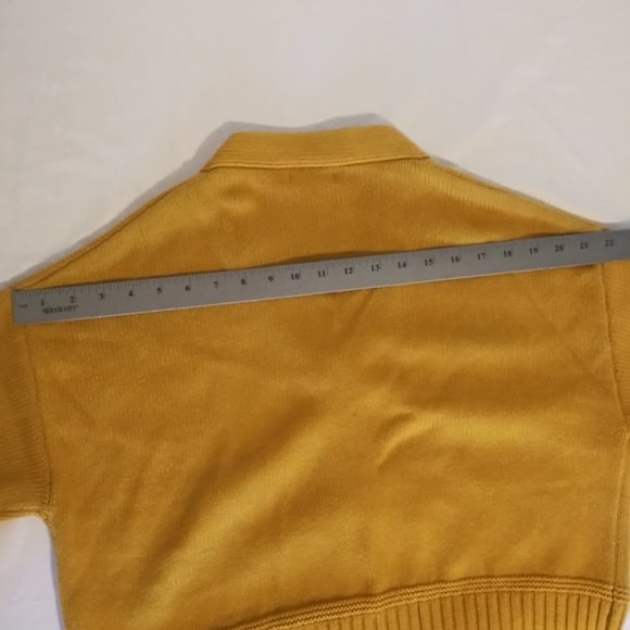 Prima women's size M yellow chunky button up sweater - Picture 10 of 14
